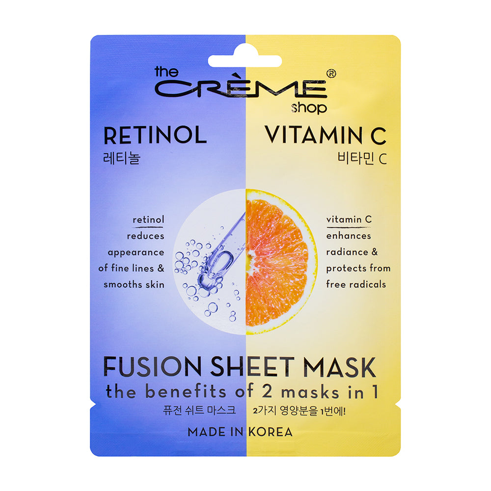 The Crème Shop 2-in-1 Fusion Essence Sheet Mask Retinol + Vitamin C - askderm