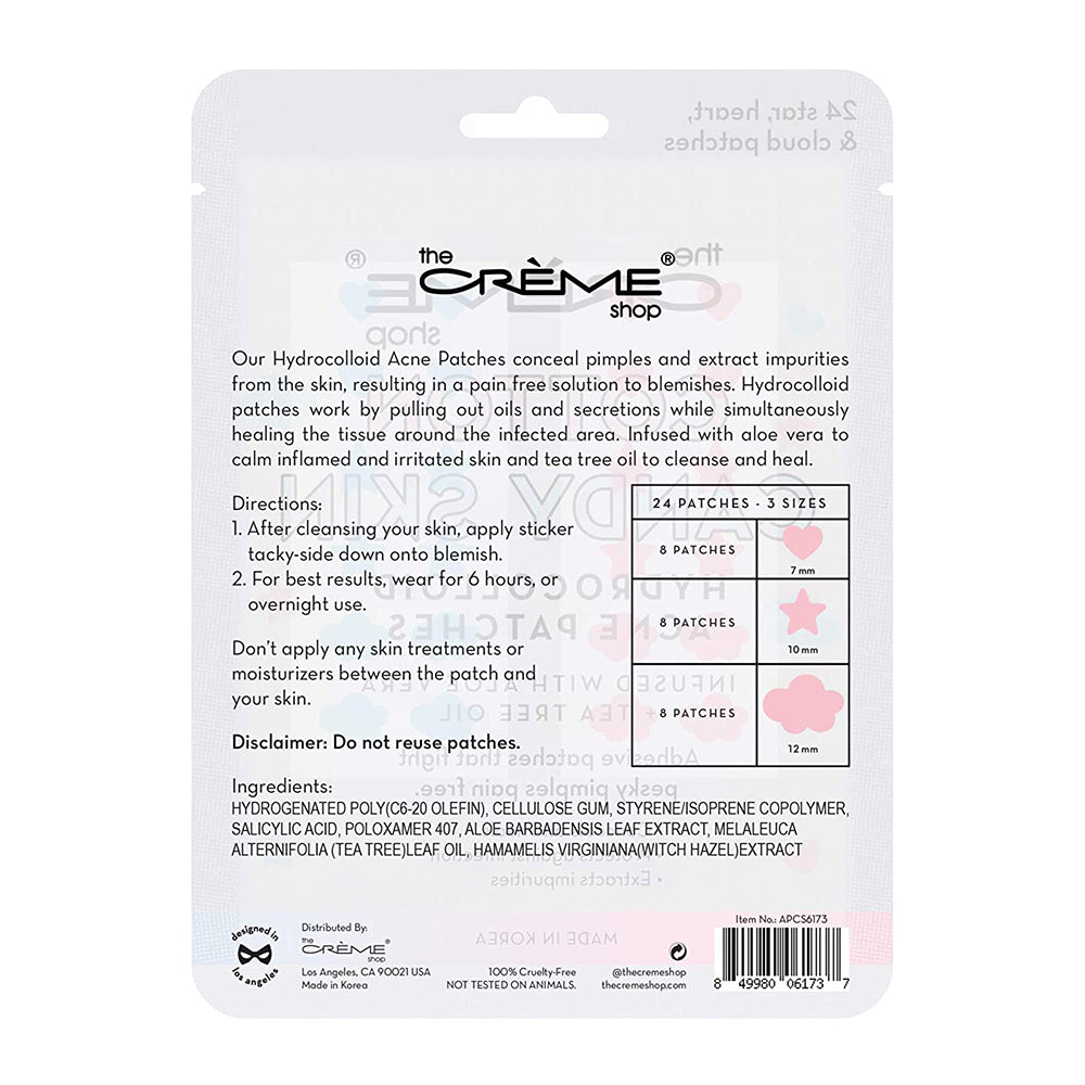 The Crème Shop Cotton Candy Skin Hydrocolloid Acne Patches - Ultra Aloe Boost - askderm