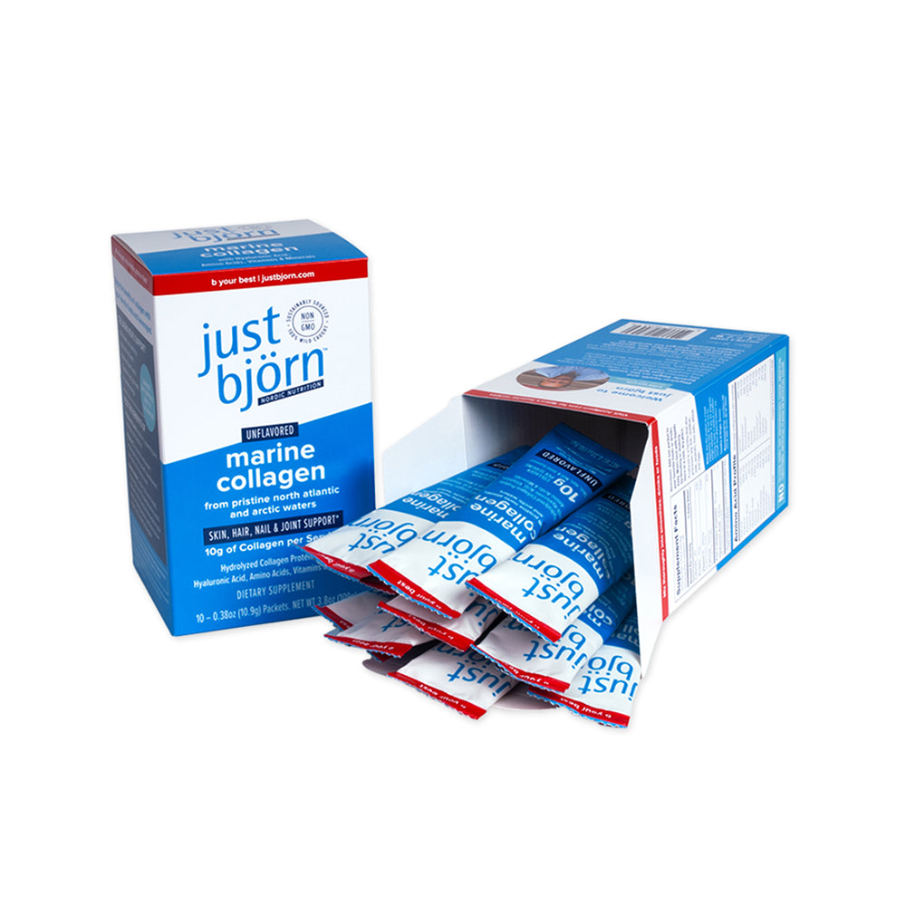 just björn on-the-go stick packs with Hyaluronic Acid, Amino Acids, Vitamins & Minerals - askderm