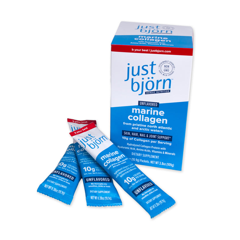 just björn on-the-go stick packs with Hyaluronic Acid, Amino Acids, Vitamins & Minerals - askderm