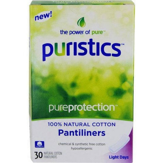 Puristics Light Days Pantiliners - 100% Natural Cotton - askderm