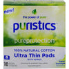 Puristics Super Overnight - Ultra Thin Pads - 100% Natural Cotton - askderm