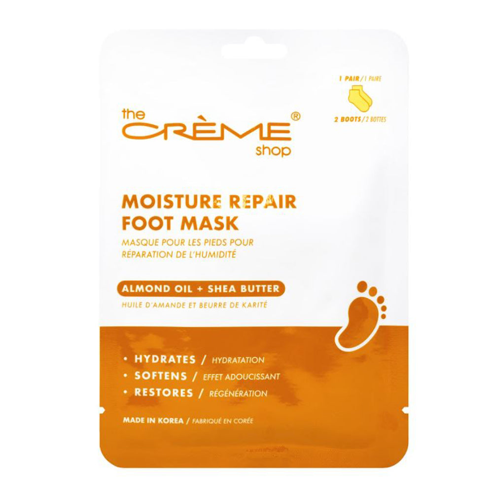 The Crème Shop Moisture Repair Foot Mask Almond Oil + Shea Butter - askderm