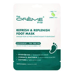 The Crème Shop Refresh & Replenish Foot Mask Peppermint + Tea Tree Oil - askderm