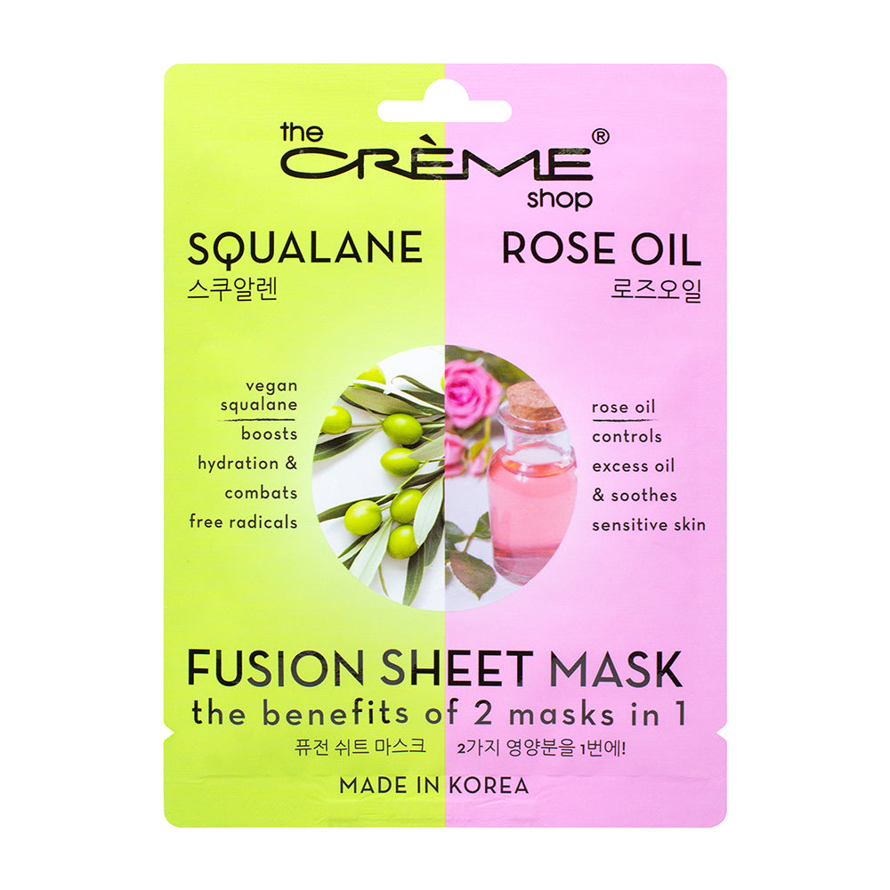 The Crème Shop 2-in-1 Fusion Essence Sheet Mask Squalane + Rose
