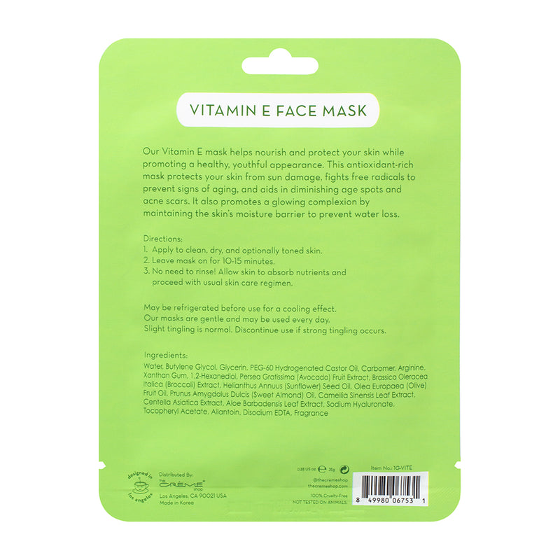 The Crème Shop Essence Sheet Mask Infused w/ Vitamin E - askderm