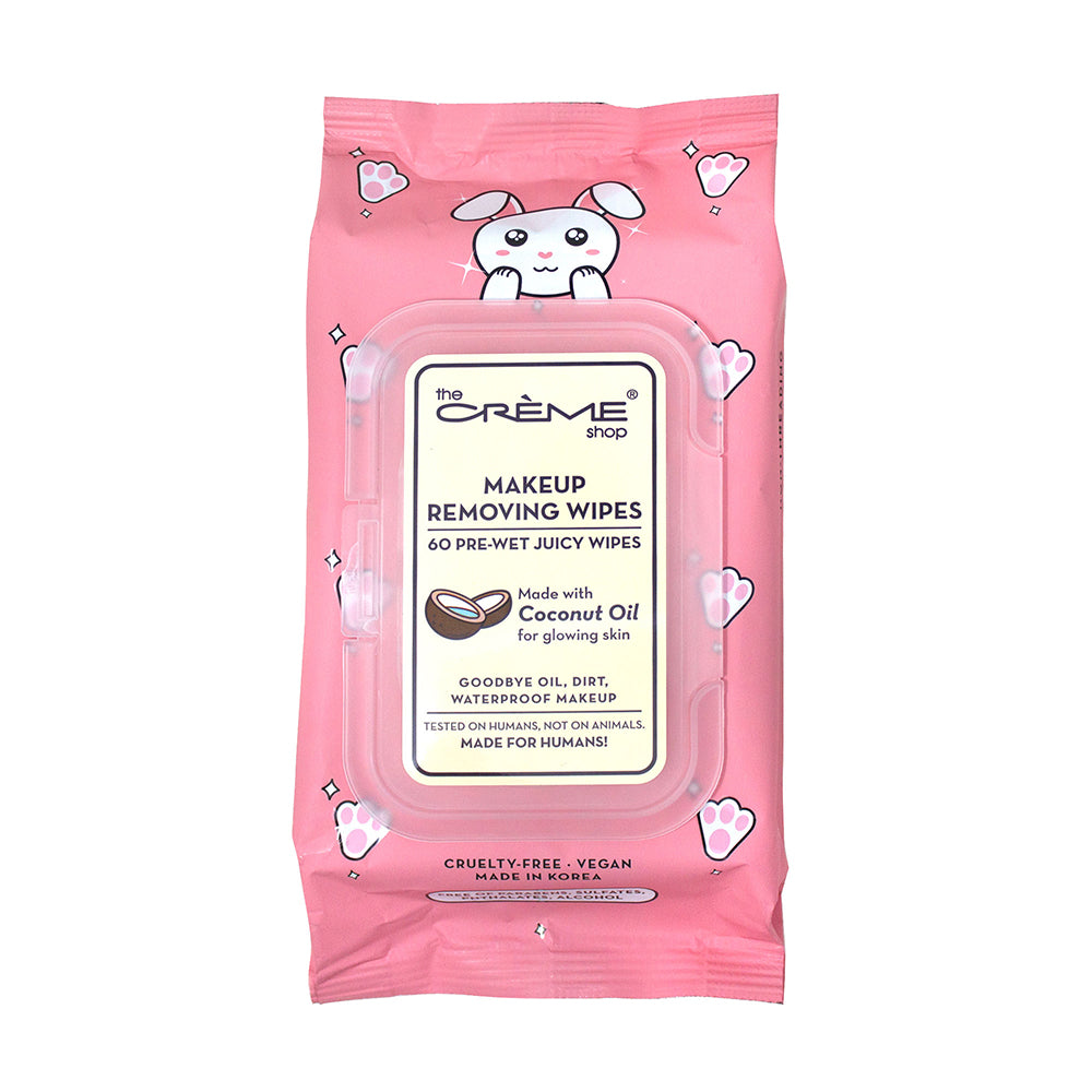 The Crème Shop Makeup Removing Wipes Bunny Made w/ Coconut Oil (for glowing skin) - askderm