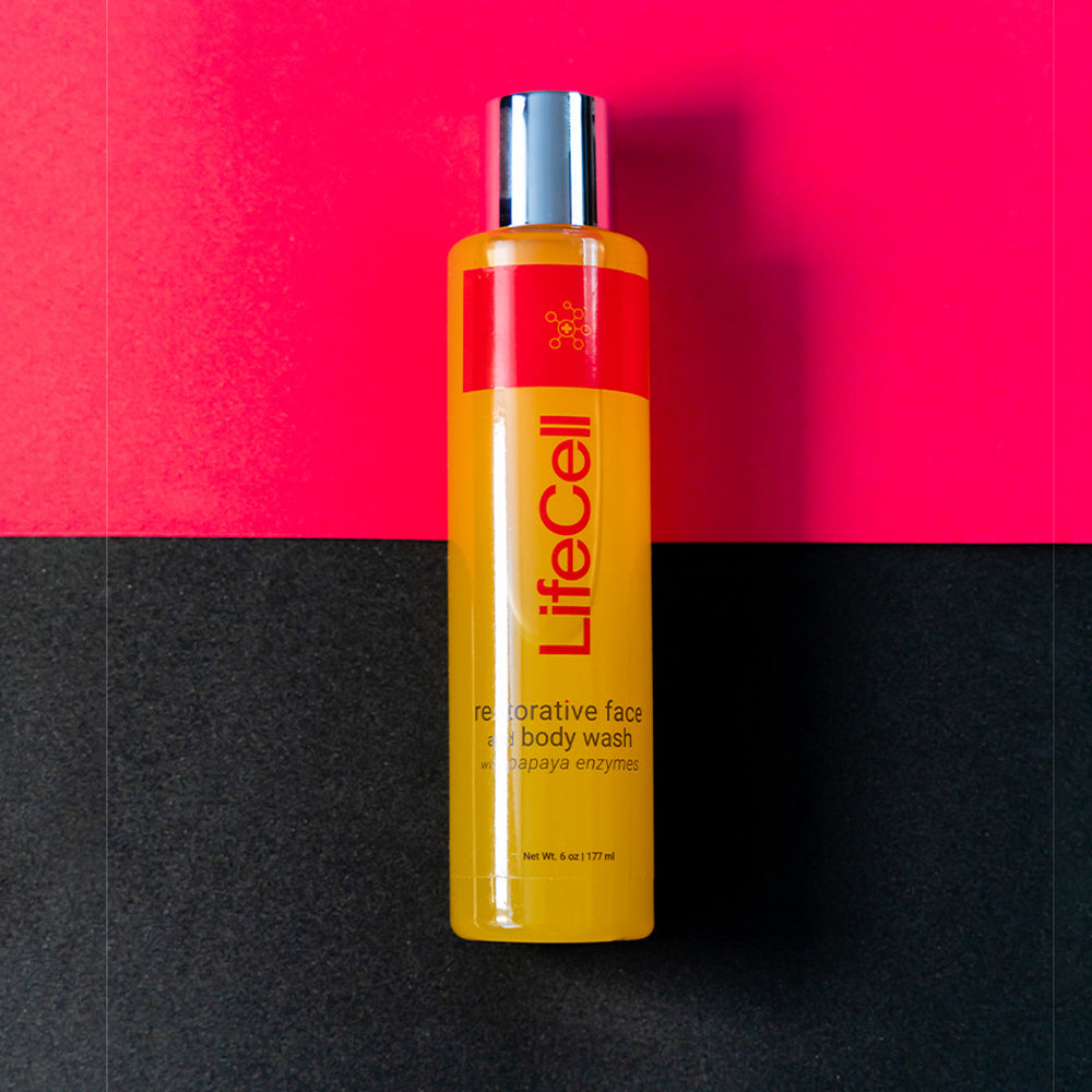 Lifecell New Packaging LifeCell Restorative Anti Aging Face and Body Wash with Papaya Enzymes ...