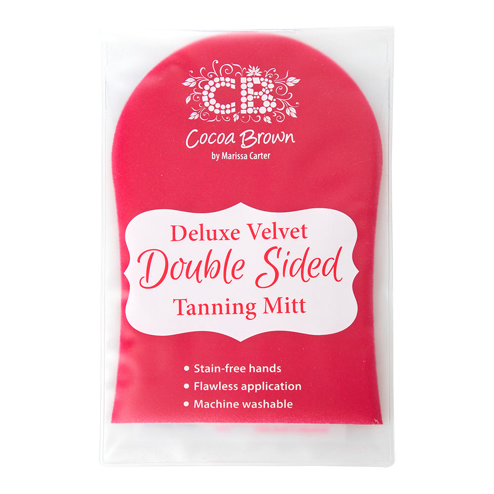 Cocoa Brown Deluxe Velvet Double Sided Tanning Mitt - askderm